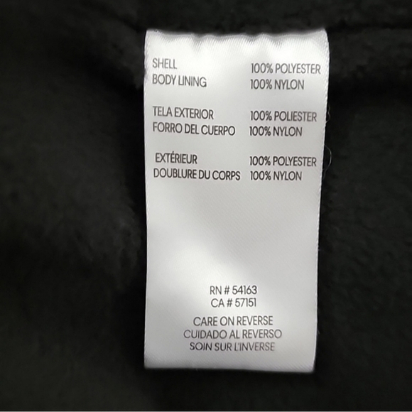 Calvin Klein Women's 3/4 Length Black Nylon Hooded Jacket Fleeced Lined Size M - Picture 13 of 15